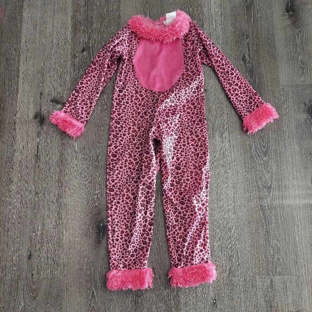 Girls Pink Leopard Halloween Costume Small